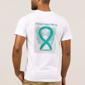 多発性腎臓病認識度リボンティー Tシャツ (裏面)