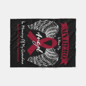 多発性骨髄腫おばあちゃんの記憶における血液がん フリースブランケット (正面(横))