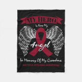 多発性骨髄腫おばあちゃんの記憶における血液がん フリースブランケット (正面)