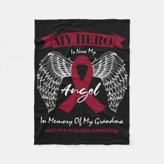 多発性骨髄腫おばあちゃんの記憶における血液がん フリースブランケット (正面)