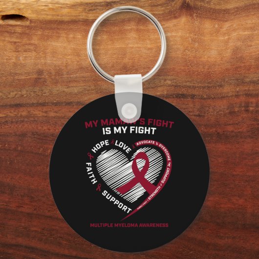 多発性骨髄腫と闘う激しい血液癌 キーホルダー (正面)