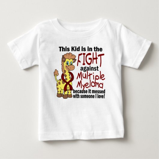 多発性骨髄腫に対する戦いの子供 ベビーTシャツ (正面)