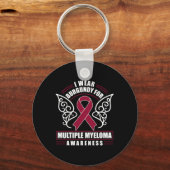 多発性骨髄腫に対する衣服ブルゴーニュの血液癌 キーホルダー (裏面)