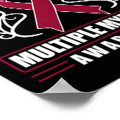 多発性骨髄腫に対する衣服ブルゴーニュの血液癌 ポスター (角)