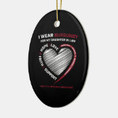 多発性骨髄腫の娘婿のブルゴーニュ セラミックオーナメント (左)