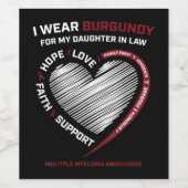 多発性骨髄腫の娘婿のブルゴーニュ ワインラベル (シングルラベル)