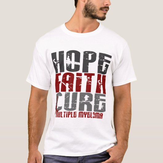 多発性骨髄腫の希望の信心療法1 Tシャツ (正面)