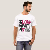 多発性骨髄腫の希望愛信頼 Tシャツ (正面フル)