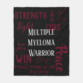 多発性骨髄腫の戦士毛布 フリースブランケット (正面)