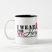 多発性骨髄腫の英雄のリボン ツートーンマグカップ (左)