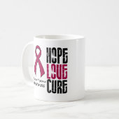 多発性骨髄腫の蟹座の希望愛治療のリボン コーヒーマグカップ (正面左)