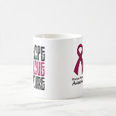 多発性骨髄腫の蟹座の希望愛治療のリボン コーヒーマグカップ (中央)