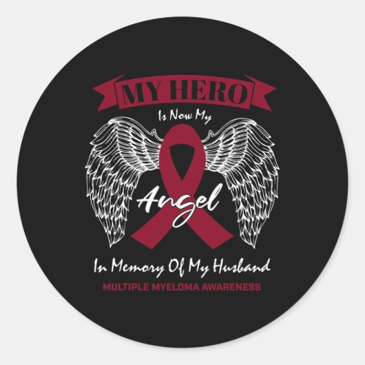 多発性骨髄腫の記憶における血液がん ラウンドシール (正面)