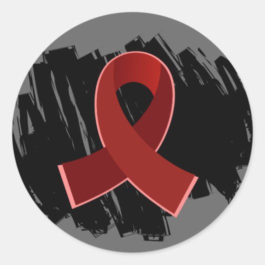 多発性骨髄腫ブルゴーニュ帯（落書き付き） ラウンドシール (正面)