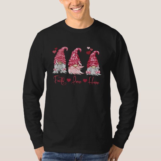 多発性骨髄腫信仰希望ラブブルゴーニュ格言H Tシャツ (正面)