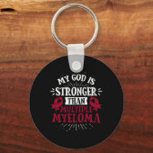 多発性骨髄腫啓発Tシャツ - 血液がん キーホルダー (正面)