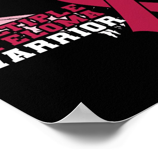 多発性骨髄腫戦士認識度ハート ポスター (角)