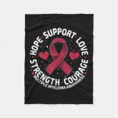 多発性骨髄腫支援家族多発性骨髄腫A フリースブランケット (正面)