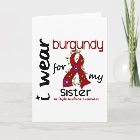 多発性骨髄腫私は私の姉妹43のためのバーガンディを身に着けています カード (正面)