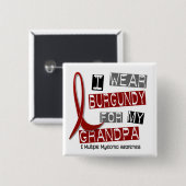 多発性骨髄腫私は私の祖父37のためのバーガンディを身に着けています 缶バッジ (正面&裏面)