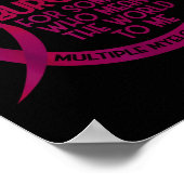 多発性骨髄腫認識度ブルガンディーリボンI衣服 ポスター (角)