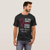 多発性骨髄腫認識度ブルゴーニュリボン科 Tシャツ (正面フル)