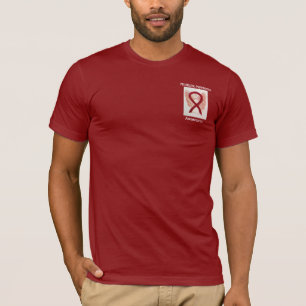 多発性骨髄腫認識度リボンエンジェルカスタムT Tシャツ