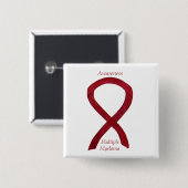 多発性骨髄腫認識度リボンカスタムピン 缶バッジ (正面&裏面)