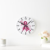 多発性骨髄腫認識度旋回リボン ラウンド壁時計 (ホーム)