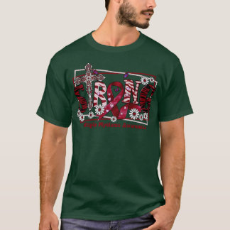 多発性骨髄腫認識度認識度クロスリボン Tシャツ