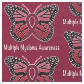 多発性骨髄腫: 希望の蝶リボン ファブリック (クローズアップ)