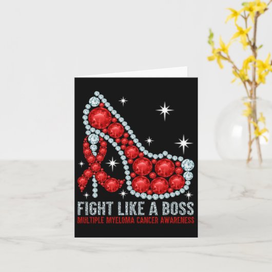 多発性骨髄腫Awのようなボスがんと闘う カード (黄色い花)