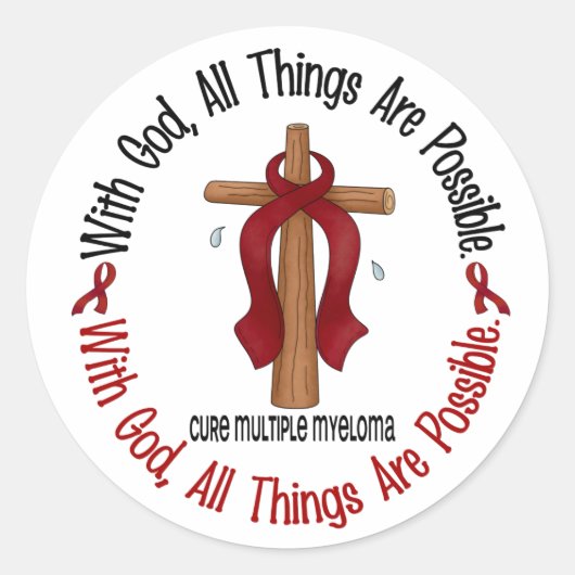 多発性骨髄腫GOD CROSS 1 ラウンドシール (正面)
