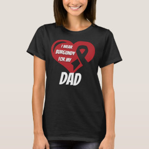 多発性骨髄腫I衣服Burgundy For Myeloma Tシャツ