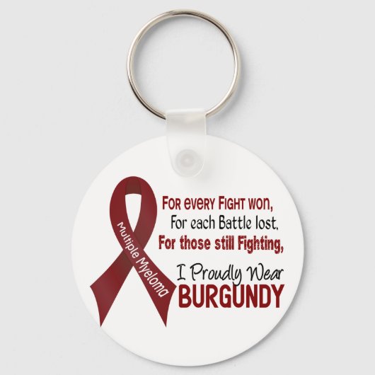 多発性骨髄腫I誇らしげに衣服ブルゴーニュ1 キーホルダー (正面)