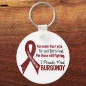多発性骨髄腫I誇らしげに衣服ブルゴーニュ1 キーホルダー (正面)