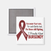 多発性骨髄腫I誇らしげに衣服ブルゴーニュ1 マグネット (正面/裏面)