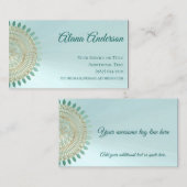 多目的で真新しい緑および金ゴールドの曼荼羅 名刺 (正面/裏面)