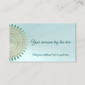 多目的で真新しい緑および金ゴールドの曼荼羅 名刺 (裏面)