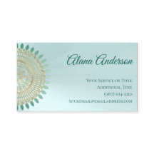 多目的で真新しい緑および金ゴールドの曼荼羅