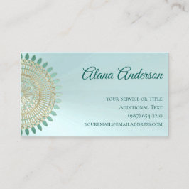 多目的で真新しい緑および金ゴールドの曼荼羅 名刺