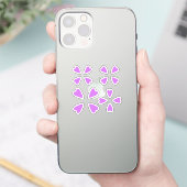 多目的の小さな紫のハート シール (スマートフォン)