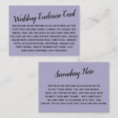 多目的カスタムシンプルDIYの結婚ほこりっぽい紫 エンクロージャーカード (正面/裏面)