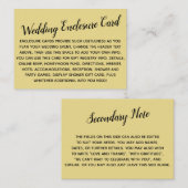 多目的カスタムシンプルDIYの結婚カスタードイエロー エンクロージャーカード (正面/裏面)