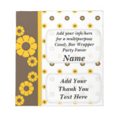 多目的キャンディバーラッパーパーティーの好意 ノートパッド (正面)