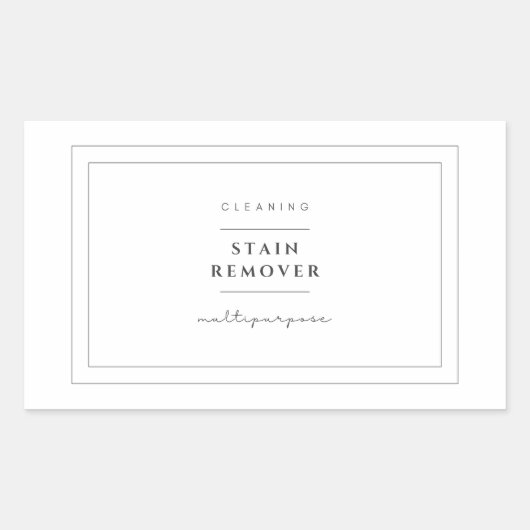 多目的ステインリムーバーラベルステッカー 長方形シール (正面)