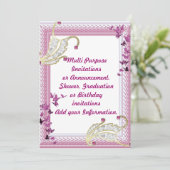 多目的パーティー招待のお知らせ 招待状 (スタンド正面)