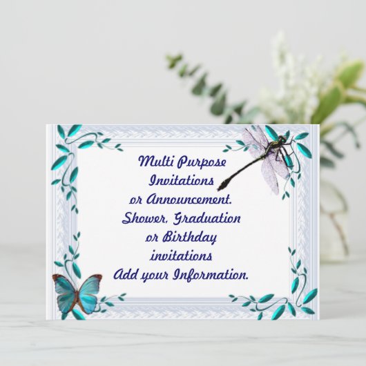 多目的パーティー招待のお知らせ 招待状 (スタンド正面)