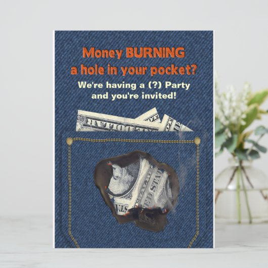 多目的プロダクトパーティーの招待状ユーモア 招待状 (スタンド正面)