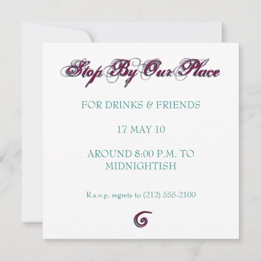 多目的招待状テンプレート 招待状 (裏面)